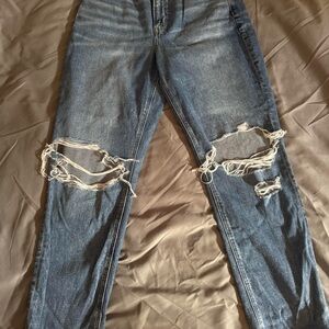 American Eagle Outfitters Ripped Blue Skinny Jeans
